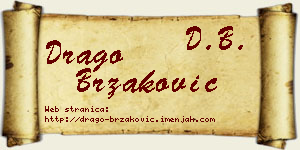 Drago Brzaković vizit kartica